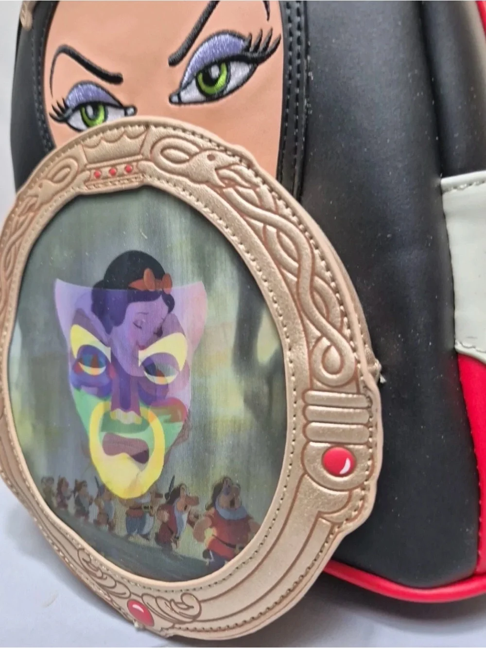 Disney Snow White Evil Queen Magic Mirror Lenticular Loungefly Backpack  NWT
